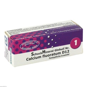 Schuckmineral Globuli 1 Calcium fluoratum D12, 7.5 g Globuli Produktbild