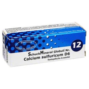 Schuckmineral Globuli 12 Calcium sulfuricum D6, 7.5 g Globuli Produktbild