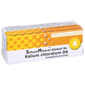 Schuckmineral Globuli 4 Kalium chloratum D6, 7.5 g Globuli Produktbild