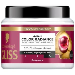 Schwarzkopf Gliss 4-In-1 Color Radiance Bond-Building Hair Mask 400 ml produktbillede