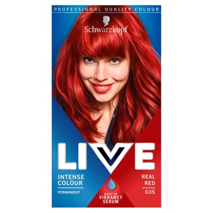 Schwarzkopf Live Intense Colour Red Hair Dye Real Red 035 Permanent product image