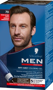 Schwarzkopf Men Perfect Anti-Grey Coloring Gel 70 Dark Brown produktbilde