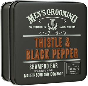 Scottish Fine Soaps Thistle & Black Pepper Shampoo Bar in a Tin 100g produkt bild