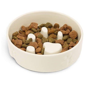 Scruffs Icon Slow Feeding Skål i Keramik Beige produkt bild