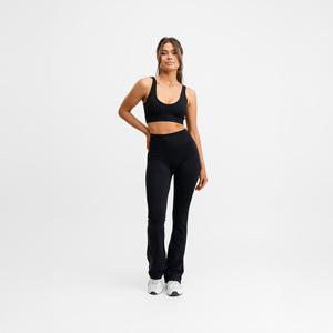 Seamless Deep V Sport-bh Svart produkt bild