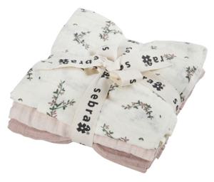 Sebra muslinfilt 3-pack powder blossom rose produkt bild