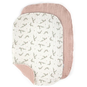 Sebra Skötbäddsöverdrag Muslin 2-pack (Powder Rose) produkt bild