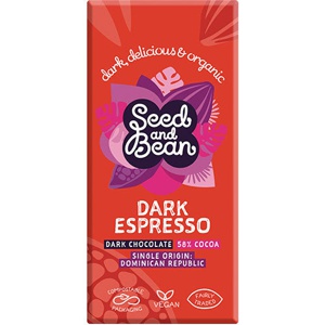 Seed & Bean Mørk Chokolade 58% Kaffe Espresso Økologisk   75 g produktbillede