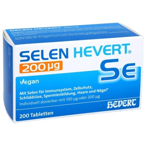 Selen Hevert 200 µg Tabletten Produktbild
