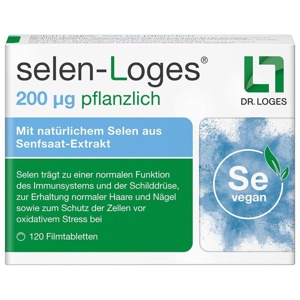 selen-Loges 200µg pflanzlich 120 St Filmtabletten Produktbild
