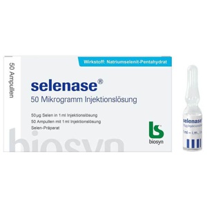 SELENASE 50 Mikrogramm Injektionslösung Produktbild