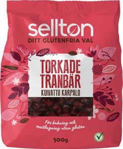 Sellton Torkade Tranbär 500 g produkt bild