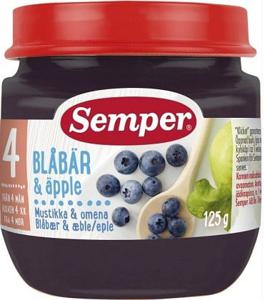 Semper Blåbär & Äpple 4 månader produkt bild