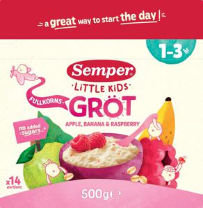 Semper Fullkornsgröt Äpple Banan & Hallon 1-3 år produkt bild