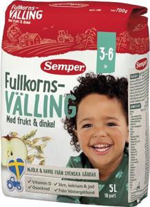 Semper Flerkornsvälling äpple, banan & päron 3-6 år, 5 L produkt bild