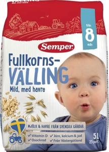 Semper Fullkornsvälling Mild med Havre 8M 5 L produkt bild