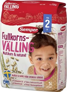 Semper Flerkornsvälling Naturell 1-3 år 5 L produkt bild