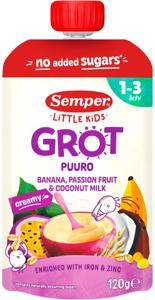 Semper Gröt Passionsfrukt Banan Kokos 1-3 år 120 g produkt bild