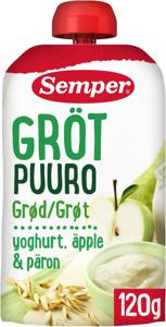Semper Gröt Yoghurt Äpple & Päron 120 g produkt bild