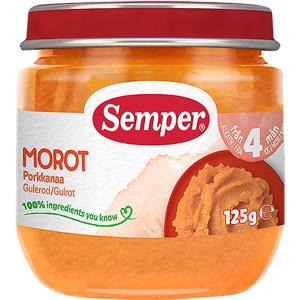 Semper Gulerodsmos 4 Mdr.   125 g produktbillede