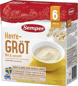 Semper Havregröt Mild & Naturell 480 g produkt bild