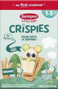 Semper Little Kids Crispies knäckebröd 1-3 år, 130 g produkt bild