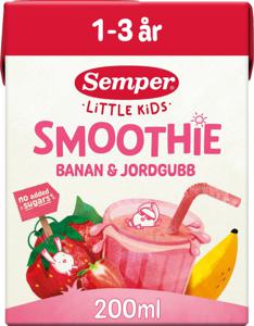Semper Little kids Smoothie Banan & Jordgubb 200 ml produkt bild