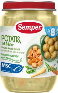 Semper Potatis & Fisk Med Ärtor Från 8 månader produkt bild
