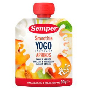 Semper Smoothie Yogo m. Banan & Abrikos 6 mdr. - 90 g. produktbillede