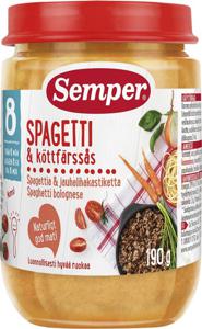Semper Spagettiköttfärssås från 8 månader 190g produkt bild