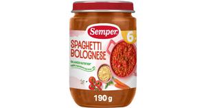 Semper Spaghetti Bolognese 6 månader 190 g produkt bild
