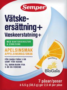 Semper Vätskeersättning Apelsin 7 dospåsar produkt bild
