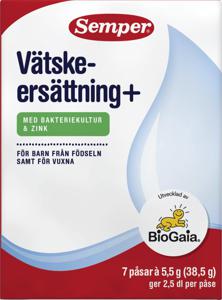 Semper Vätskeersättning+ med bakteriekultur, 7 dospåsar produkt bild