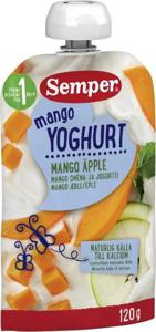 Semper Yoghurt Mango Äpple 12M 120 g produkt bild