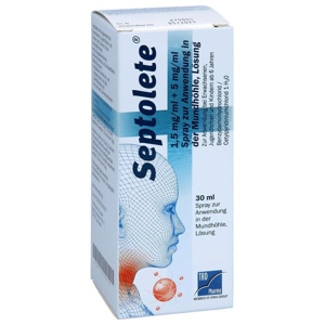 SEPTOLETE 1,5mg/ml + 5mg/ml Spr.z.Anw.i.d.Mundhö. Produktbild