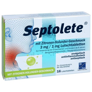 SEPTOLETE m.Zitronen-Holund.Geschm.3mg/1mg Lut.-T. Produktbild