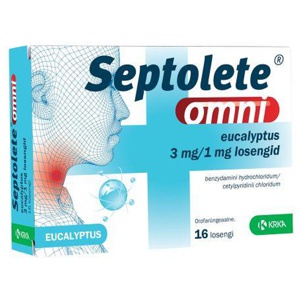 Septolete omni eucalyptus loseng 3mg+1mg n16 toote pilt