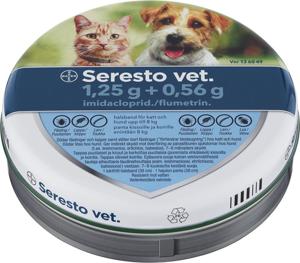 Seresto vet. för katt och hund upp till 8 kg, halsband 1,25 g + 0,56 g, 1 st produkt bild