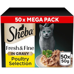 Sheba Adult Mini Pouches Fresh & Fine Poultry Selection in Gravy product image