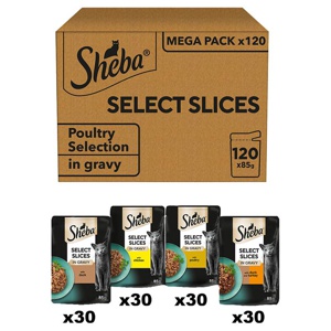 Sheba Adult Pouches Select Slices Poultry in Gravy product image