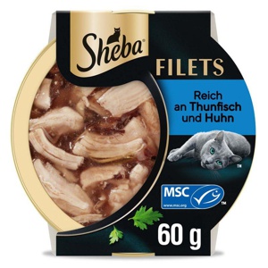 Nassfutter Katze Huhn Filets mit Thunfisch, 60 g Produktbild