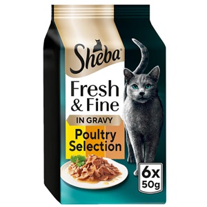 Sheba Fresh & Fine in Gravy Mini Pouches Saver Pack 12 x 50g product image