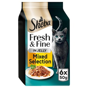 Sheba Fresh & Fine in Jelly Mini Pouches 6 x 50g product image