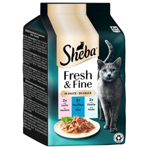 Nassfutter Katze mit Lachs, Thunfisch & Forelle, fresh & fine, Multipack (6x50 g), 300 g Produktbild