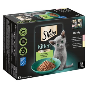 Sheba Kitten Varietäten Frischebeutel 12 x 85 g Produktbild