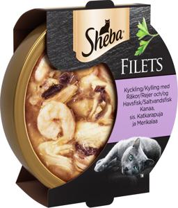 Sheba Kyckling Räka och Fisk i Sås 60 g produkt bild