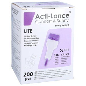 Sicherheitslanzetten Acti-Lance lite 28 G, 200 St Lanzetten Produktbild