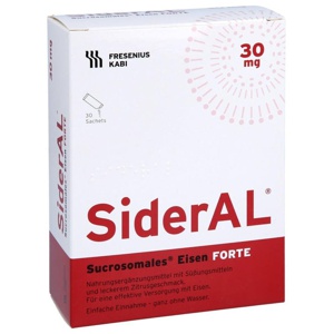 SiderAL® Eisen Forte 30mg Zitrus bei erhöhtem Eisenbedarf Produktbild