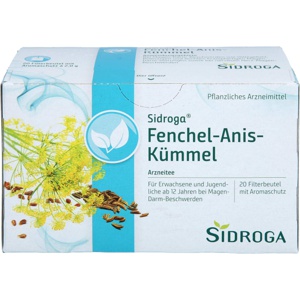 SIDROGA Fenchel Anis Kümmel Tee Filterbeutel Produktbild