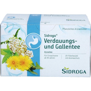 SIDROGA Verdauungs- und Gallentee Filterbeutel Produktbild